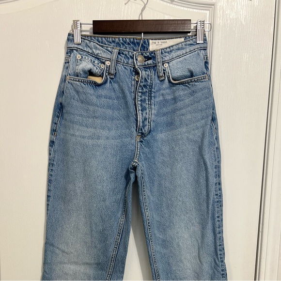rag & bone Light Blue Straight Leg Jeans - Picture 9 of 15